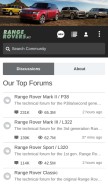 How rangerovers.net looks like on a mobile device such as an iPhone.