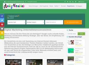 How rankingonline-verzeichnis.org looks like on a tablet such as an iPad.