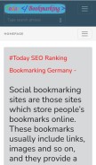 How rankingtoday-seobookmarking.net looks like on a mobile device such as an iPhone.