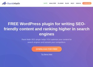 How rankmath.com looks like on a tablet such as an iPad.