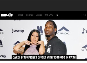 How rap-up.com looks like on a tablet such as an iPad.