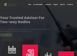 How rapidbtstelecoms.com looks like on a tablet such as an iPad.