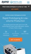 How rapidmanufacturing.com looks like on a mobile device such as an iPhone.