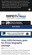 How rapidtvnews.com looks like on a mobile device such as an iPhone.