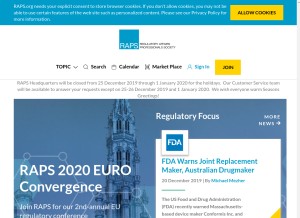 How raps.org looks like on a tablet such as an iPad.