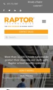 How raptortech.com looks like on a mobile device such as an iPhone.