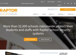How raptortech.com looks like on a tablet such as an iPad.