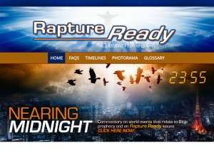 How raptureready.com looks like on a tablet such as an iPad.