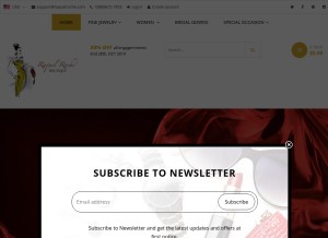 How raquelroche.com looks like on a tablet such as an iPad.