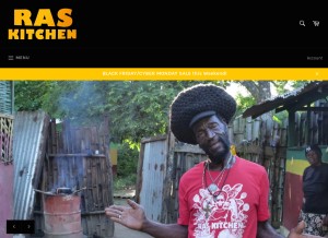 How raskitchen.com looks like on a tablet such as an iPad.