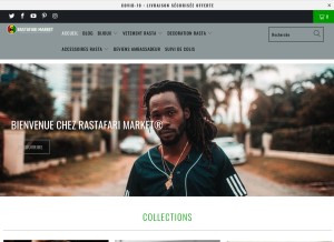 How rastafarimarket.fr looks like on a tablet such as an iPad.