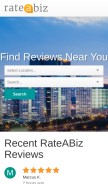 How rateabiz.com looks like on a mobile device such as an iPhone.