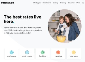 How ratehub.ca looks like on a tablet such as an iPad.