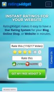 How rating-widget.com looks like on a mobile device such as an iPhone.