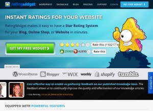 How rating-widget.com looks like on a tablet such as an iPad.