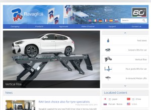 How ravaglioli.com looks like on a tablet such as an iPad.