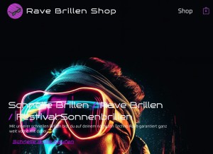 How rave-brillen.de looks like on a tablet such as an iPad.