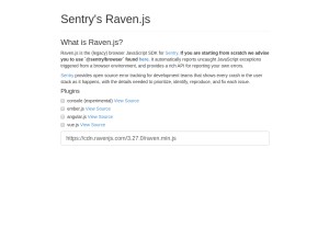 How ravenjs.com looks like on a tablet such as an iPad.