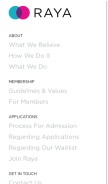 How rayatheapp.com looks like on a mobile device such as an iPhone.