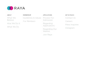 How rayatheapp.com looks like on a tablet such as an iPad.