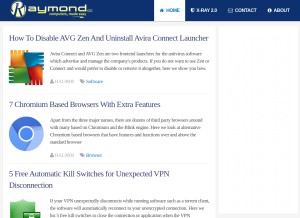 How raymond.cc looks like on a tablet such as an iPad.