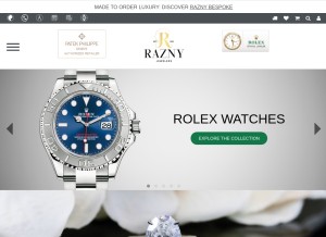 How razny.com looks like on a tablet such as an iPad.