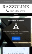 How razzolink.com looks like on a mobile device such as an iPhone.