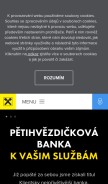 How rb.cz looks like on a mobile device such as an iPhone.