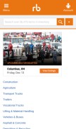 How rbauction.com looks like on a mobile device such as an iPhone.