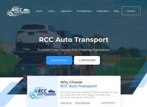 How rccautotransport.com looks like on a tablet such as an iPad.