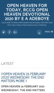 How rccgonline.org looks like on a mobile device such as an iPhone.