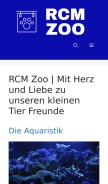 How rcm-zoo.de looks like on a mobile device such as an iPhone.