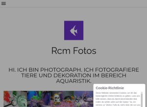 How rcmfotos.jimdofree.com looks like on a tablet such as an iPad.