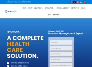 How rcmmatter.com looks like on a tablet such as an iPad.