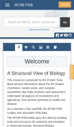 How rcsb.org looks like on a mobile device such as an iPhone.
