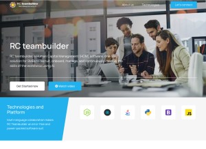 How rcteambuilder.com looks like on a tablet such as an iPad.