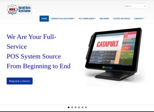 How rdspos.com looks like on a tablet such as an iPad.