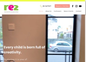 How re2.edu.my looks like on a tablet such as an iPad.