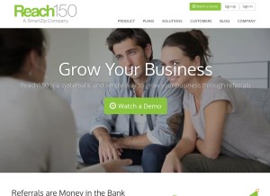 How reach150.com looks like on a tablet such as an iPad.