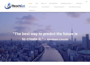 How reachext.co.jp looks like on a tablet such as an iPad.