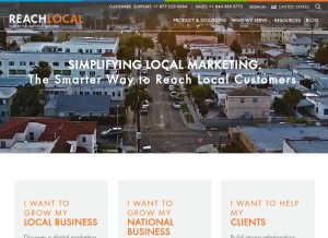 How reachlocal.com looks like on a tablet such as an iPad.