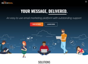 How reachmail.net looks like on a tablet such as an iPad.