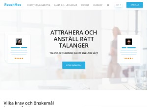 How reachmee.com looks like on a tablet such as an iPad.