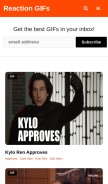 How reactiongifs.us looks like on a mobile device such as an iPhone.