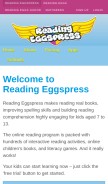 How readingeggspress.com looks like on a mobile device such as an iPhone.