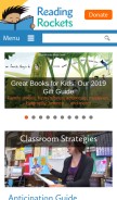 How readingrockets.org looks like on a mobile device such as an iPhone.