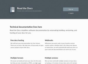 How readthedocs.org looks like on a tablet such as an iPad.