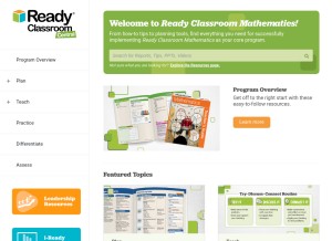 How readyclassroomcentral.com looks like on a tablet such as an iPad.