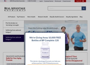 How realadvantagenutrients.com looks like on a tablet such as an iPad.