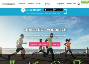 How realbuzz.com looks like on a tablet such as an iPad.